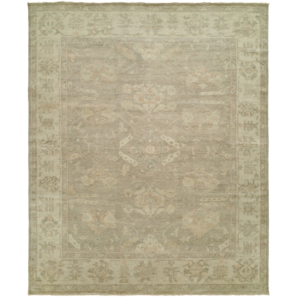 Traditional Multi-Colored Hand-Knotted Wool Area Rug