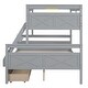preview thumbnail 16 of 21, Twin Over Full Bunk Bed with Ladder & Storage Drawers