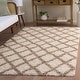 preview thumbnail 107 of 118, SAFAVIEH Dallas Shag Melahat Trellis 1.5-inch Thick Rug 8' x 10' - Ivory/Beige - Rectangle