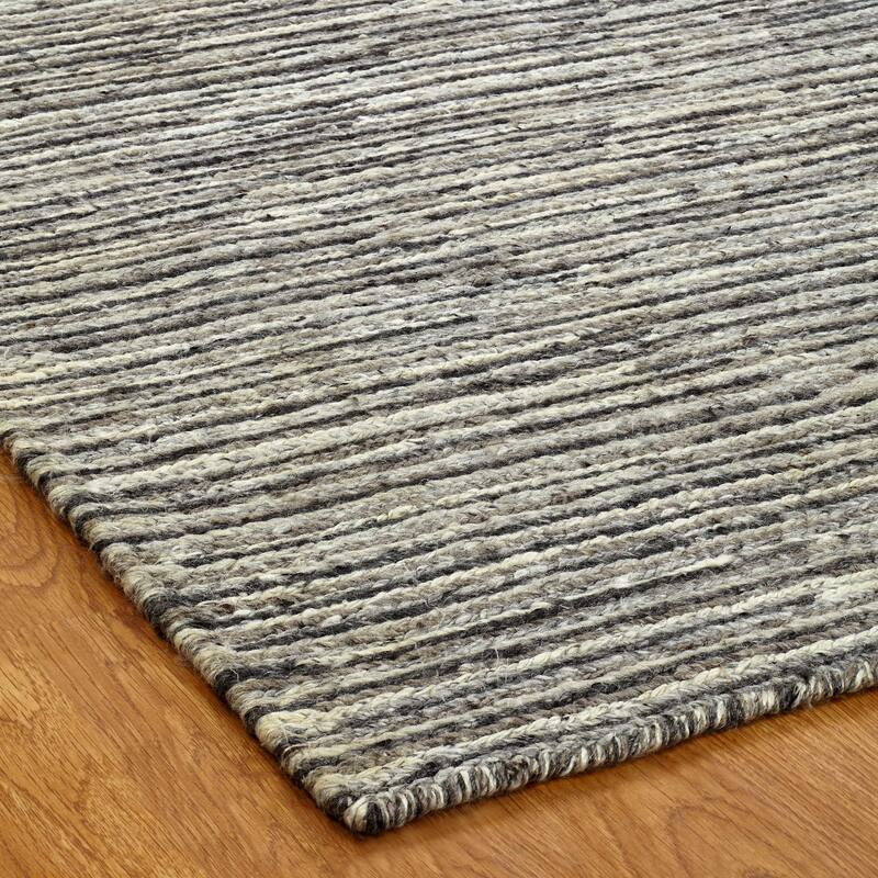 Modern Grey Flatweave Weave 100% Viscose Area Rug