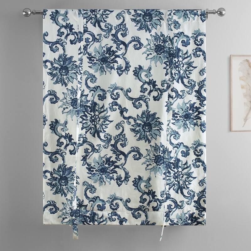 Exclusive Fabrics Indonesian Printed Cotton Tie-Up Window Shade - 46 X 63