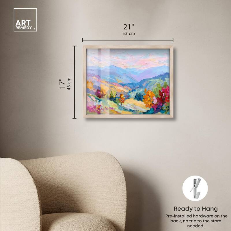 Colorful Valley I Shadowbox by Art Remedy