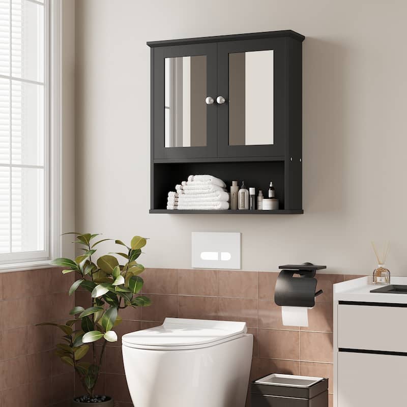 Futzca Bathroom Cabinet with Mirror, Wall Medicine Cabinet with Shelf