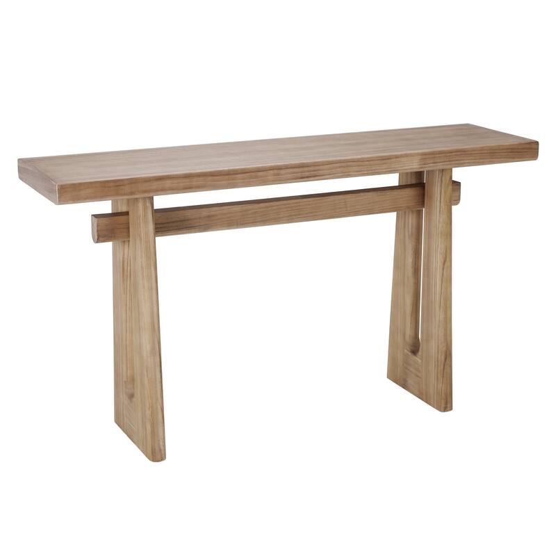 Christopher Knight Home - Chole Console Table with Wood Veneer and Sculptural Design