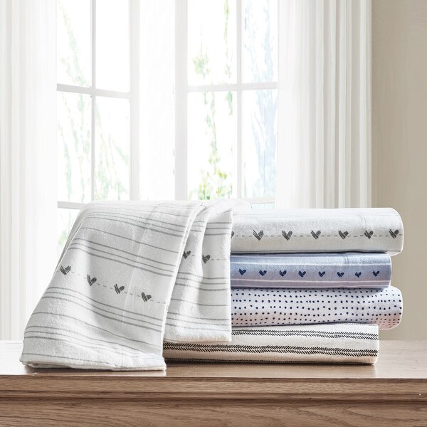 ED Ellen DeGeneres Cotton Flannel Deep Pocket Sheet Pillowcase Set Bed Bath Beyond 32235085