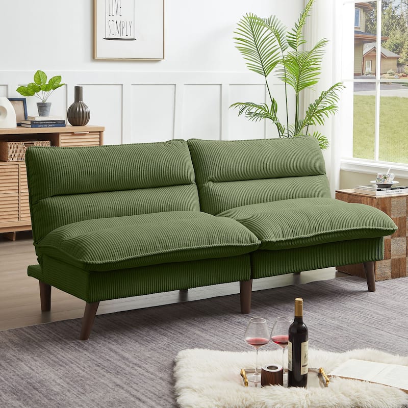 72.4" Armless Futon Sofa Bed