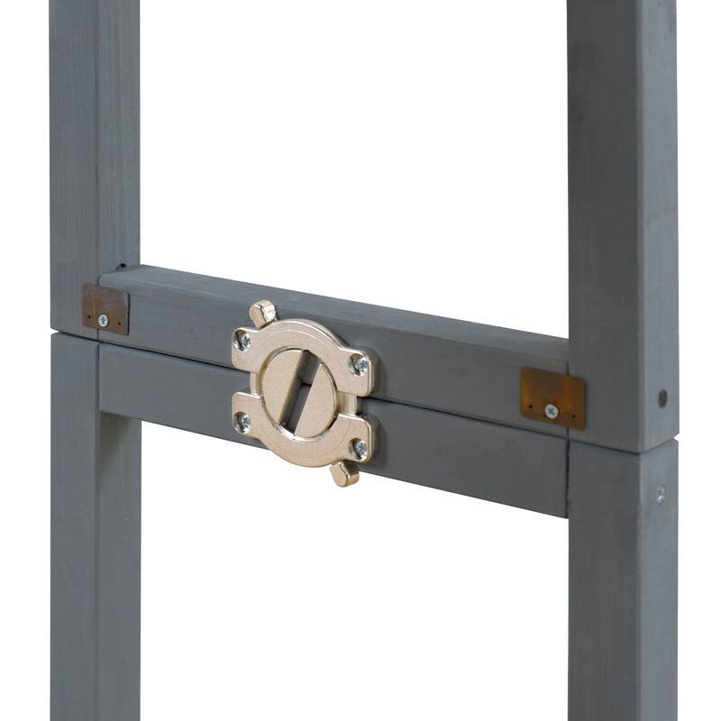 Kitchen Island with Foldable Grill Table, Grill Cart with Trash Can Storage, Stainless Steel Top Pizza Oven Table for Outdoor