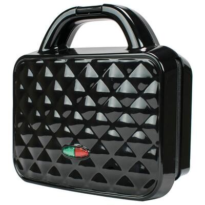 Non-Stick Dual Waffle Maker in Onyx with Indicator Lights