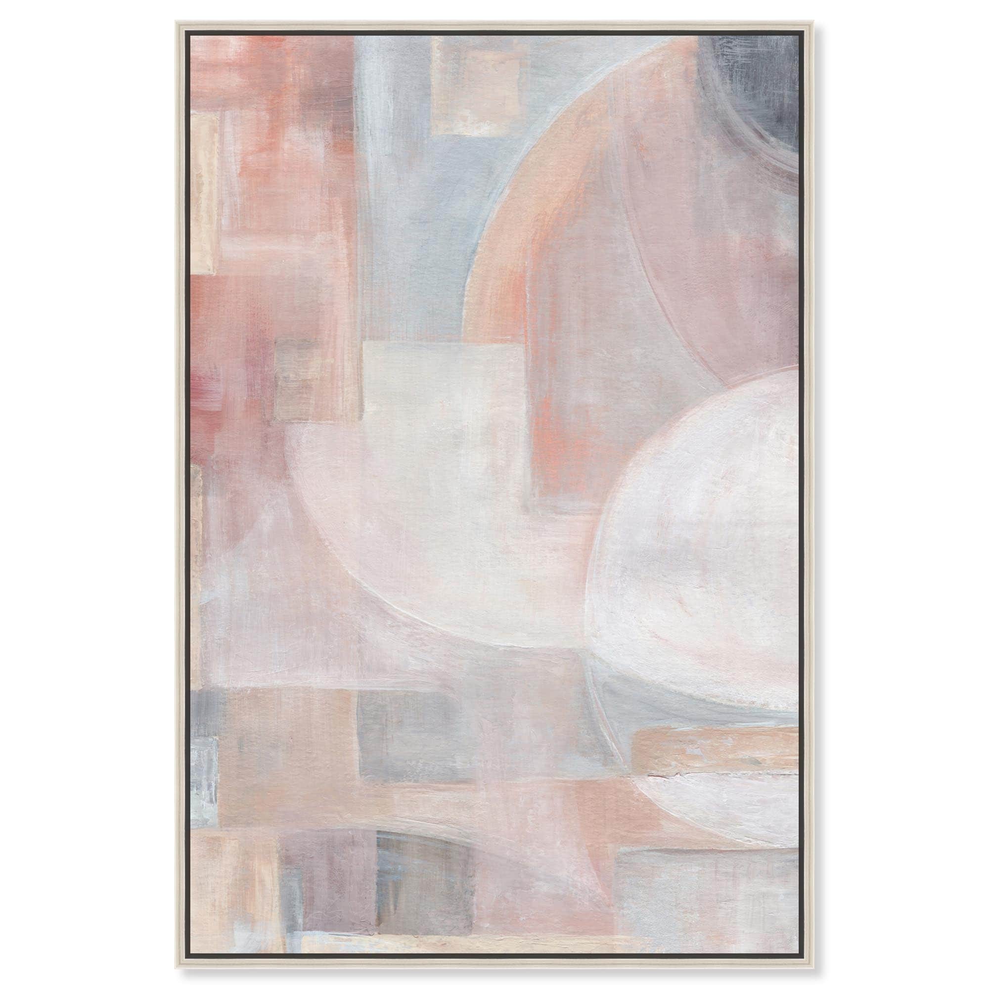 Beige Symphony I Boho Wall Decor Framed Canvas Print by Art Remedy
