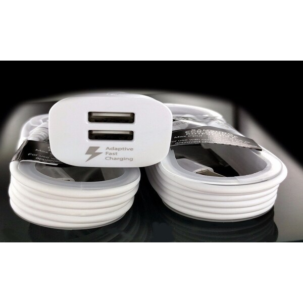 Samsung Fast Charging Dual-Port Car Charger w/1Micro-1Type C USB