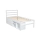preview thumbnail 5 of 8, Wooden Twin Size Platform Bed with Storage Shelves and 2 Storage Drawers