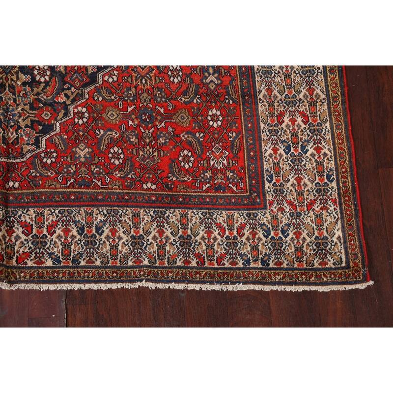 Pre-1900 Antique Malayer Persian Wool Runner Rug Hand-knotted Carpet - 6'10" x 16'9"