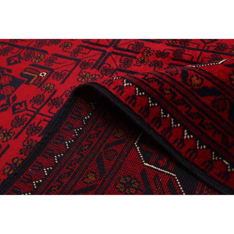 ECARPETGALLERY Hand-knotted Finest Khal Mohammadi Red Wool Rug - 4'11 x 6'10