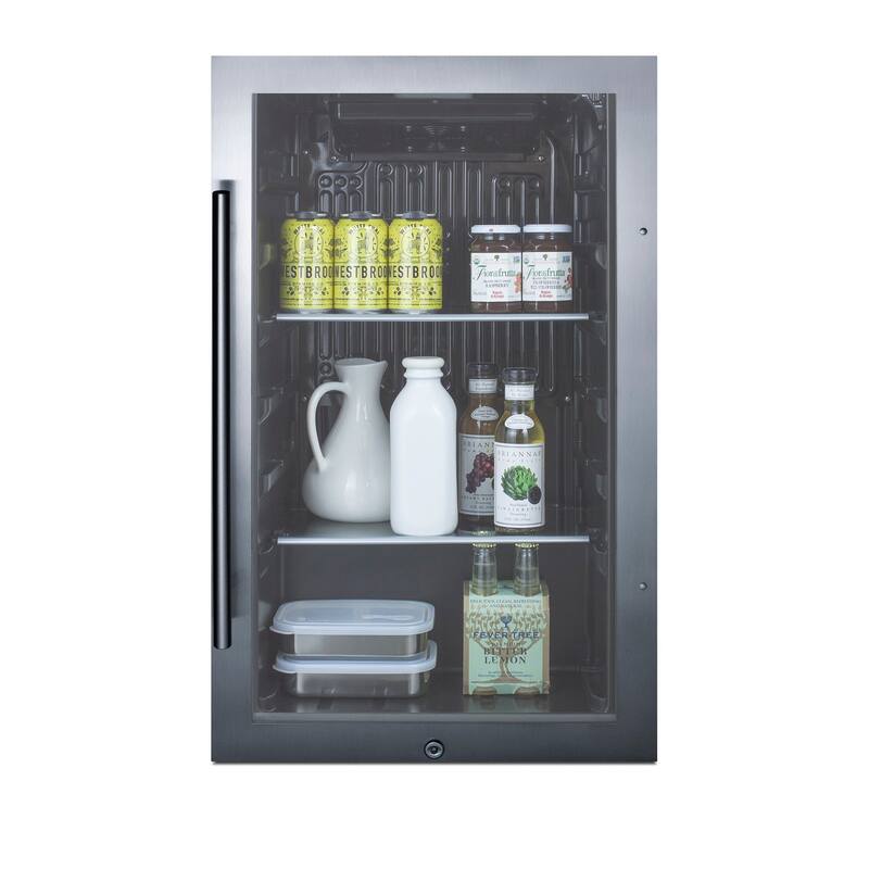 Summit 19 Inch Wide 3.13 Cu. Ft. Beverage Cooler with Adjustable