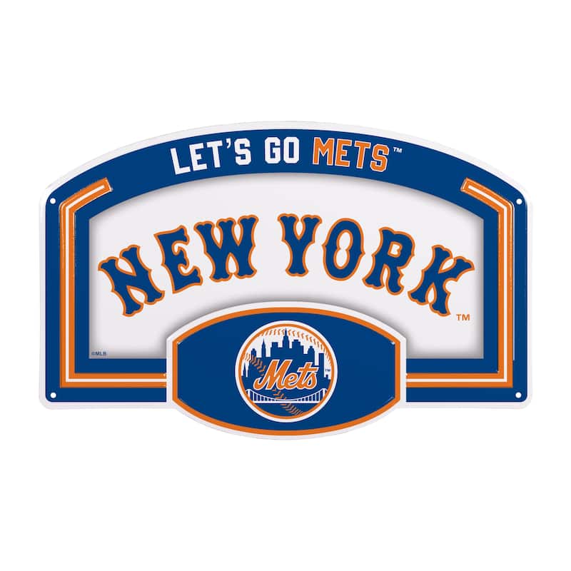New York Mets Embossed Steel Wall Sign, 11" x 17"