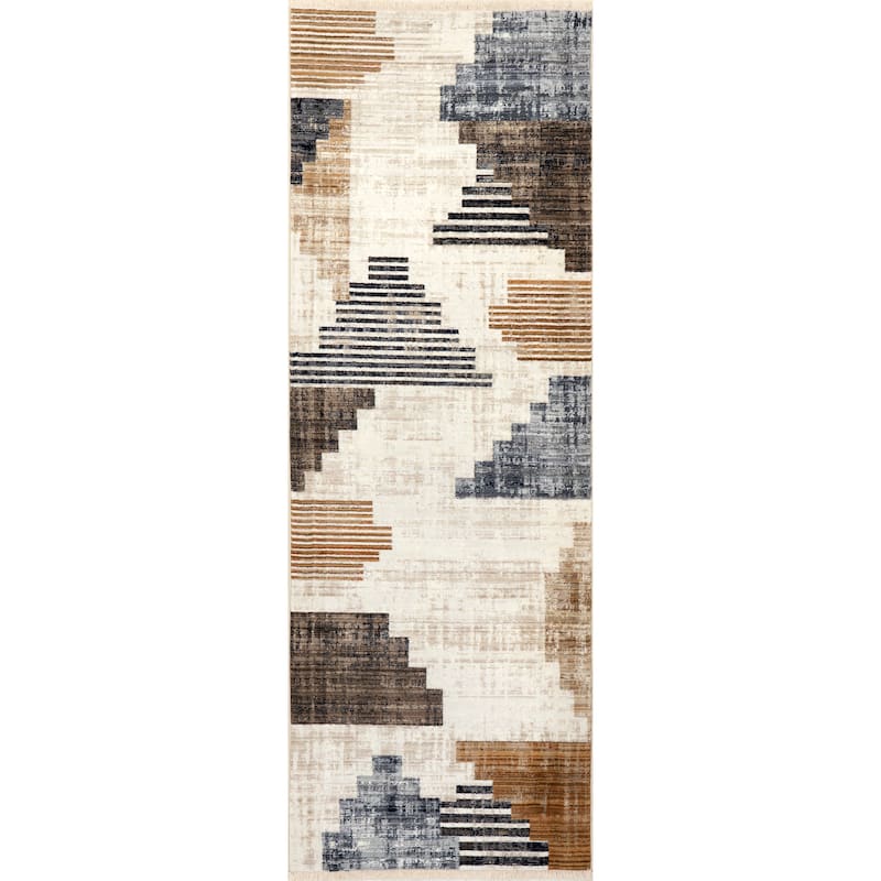 Nuloom Vickie Abstract Fringe Area Rug