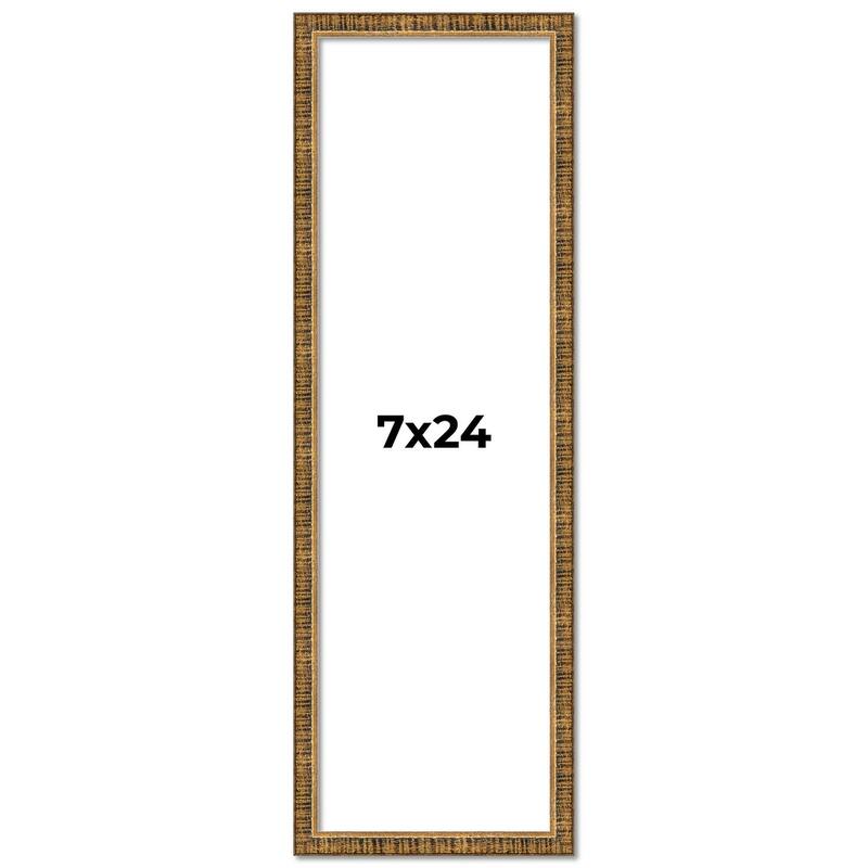 7x24 Frame Gold Solid Wood Picture Frame - Complete Modern Photo Frame