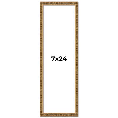 7x24 Frame Gold Solid Wood Picture Frame - Complete Modern Photo Frame
