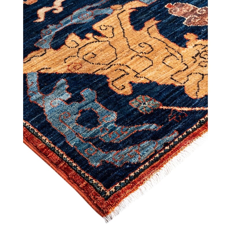 Serapi One-of-a-Kind Hand-Knotted Area Rug - Orange, 7' 11" x 9' 11" - 7' 11" x 9' 11"
