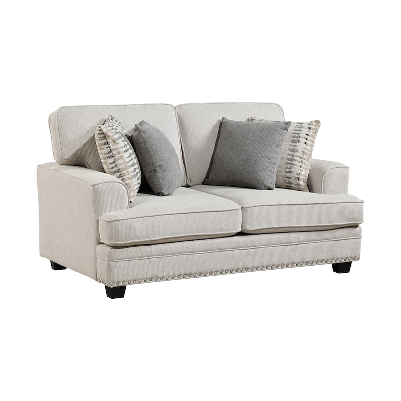 Pombal Chenille Living Room Loveseat - Sand