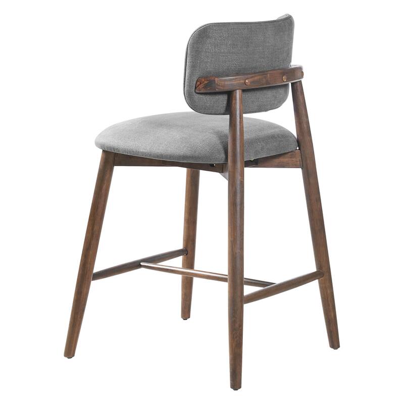 Christopher Knight Home - Monteria Modern Upholstered Bar Stool with Padded Seat & Curved Backrest, Set of 2 - 22.83"W