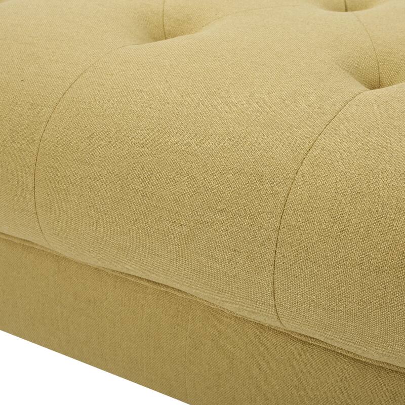 Bordeaux Vapor Fabric Tufted Ottoman by Christopher Knight Home
