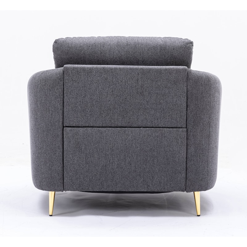 Vibrant Gray Chair with Metal Leg