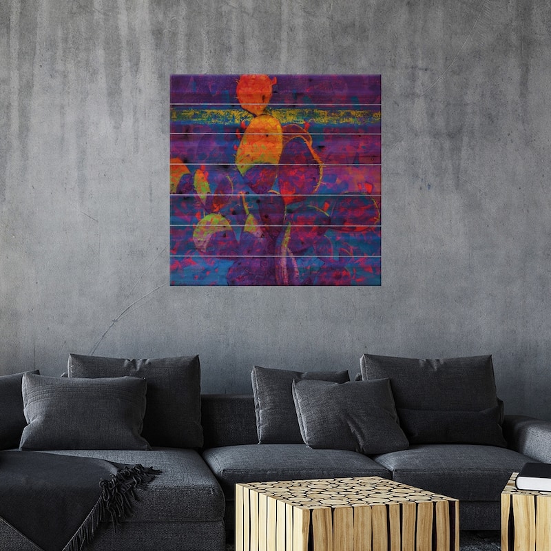Prickly Proposition Print On Wood by Cody DeLong - Multi-Color