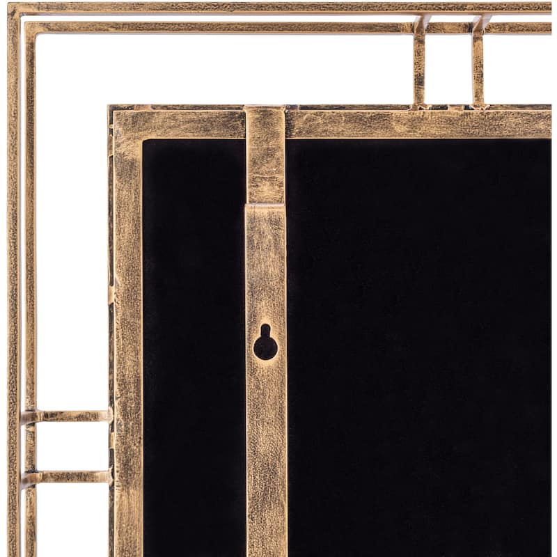 Estaa Traditional Square Gold Frame Mirror - 18"H x 18"W