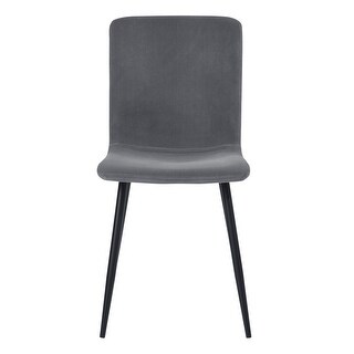 Furniturerfurniture R Upholstered Side Dining Chair Black Leg Set Of 4 Grey Dailymail
