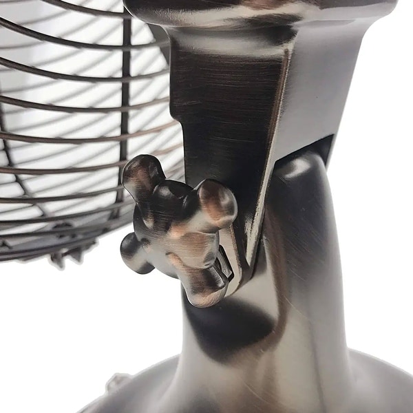 Hunter 90407 12 In All Metal Oscillating Table 3 Speed Fan, Onyx