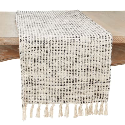 Table Runner with Woven Stripes - 16"x72"