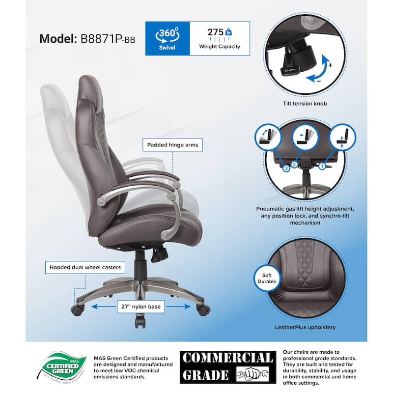 Boss Office Products Executive Hinged Arm Gaming Chair