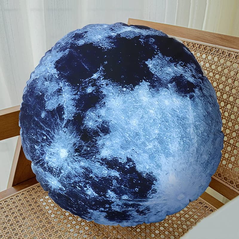 WOWMAX Solar System Planet Pillows Outer Space Educational Nursery Kid - Moon L - 16 x 16