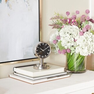 Stainless Steel Modern Clock - 4 x 4 x 7