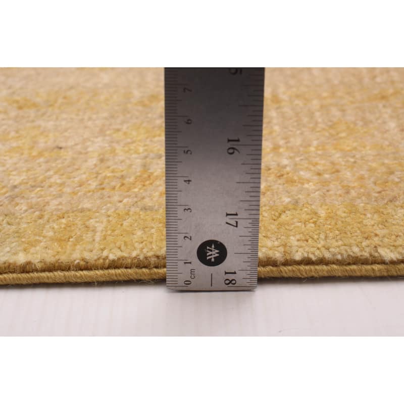 ECARPETGALLERY Hand-knotted Peshawar Oushak Gold, Green Wool Rug - 8'9 x 11'10