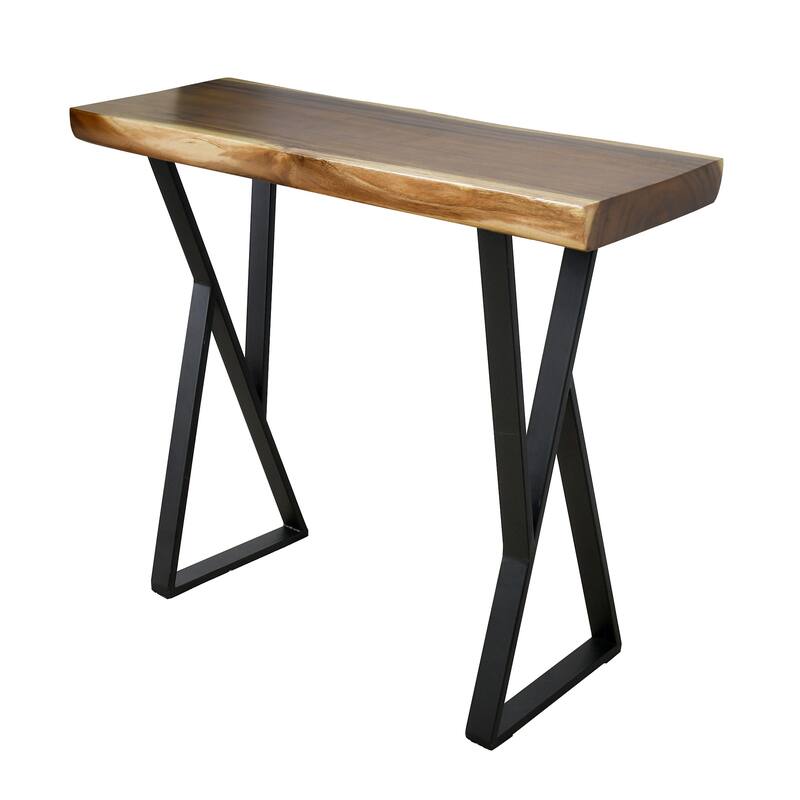 Natural Wood Rectangle Coffee Console Table