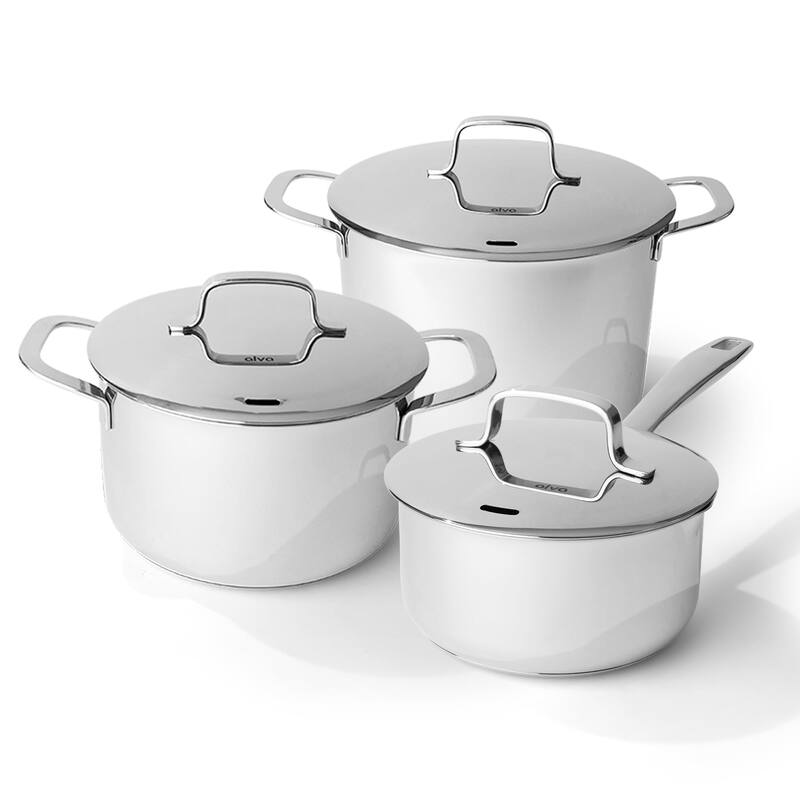 Alva Maestro Stainless Steel Stock Pot - Heavy Duty, Non-Toxic - 6 Piece Set