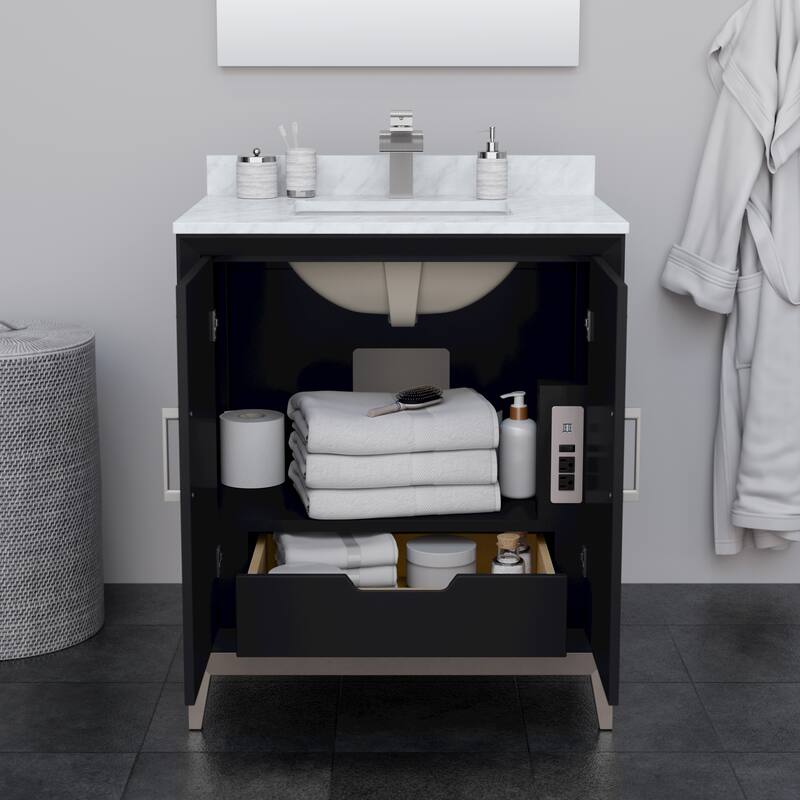 Marlena 30-Inch Single Vanity Set, Cultured Marble Top