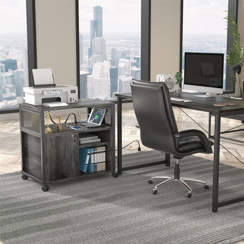 Locking Office Filing Cabinets - 23.6"D x 17.2"W x 26"H