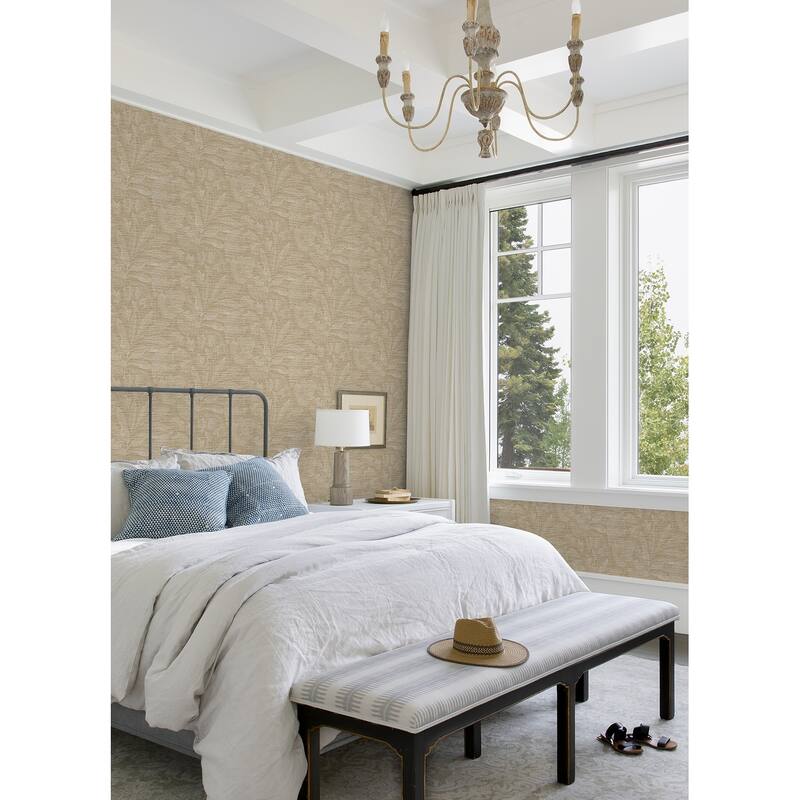 A-Street Prints Lei Wheat Leaf Wallpaper