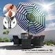 preview thumbnail 23 of 25, Outsunny 8.6FT Patio Umbrella, UPF 30+ Outdoor Market Umbrella, 2-Tier Vented Patio Table Umbrella with Crank 8 Ribs
