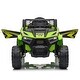 preview thumbnail 27 of 33, 12V Kids Ride On Electric Toy Car with Safety Belt, Black+Red Green