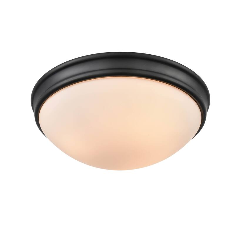 Millennium Lighting Metal 3 Light Flush Mount Ceiling Fixture - Matte Black