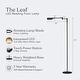 preview thumbnail 19 of 36, Brightech Leaf 53 in. Industrial 3-Way Dimming LED Floor Lamp with Brass Metal Empire Shade