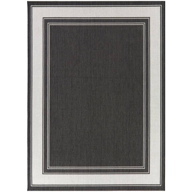 Birks Border Patio Indoor/Outdoor Area Rug - 6'7" x 8'10" - Cream/Black
