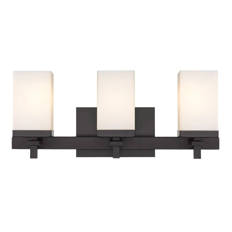 Laurel Designs Maddox Chrome-finished Steel/ Glass 3-light Bath Vanity Fixture
