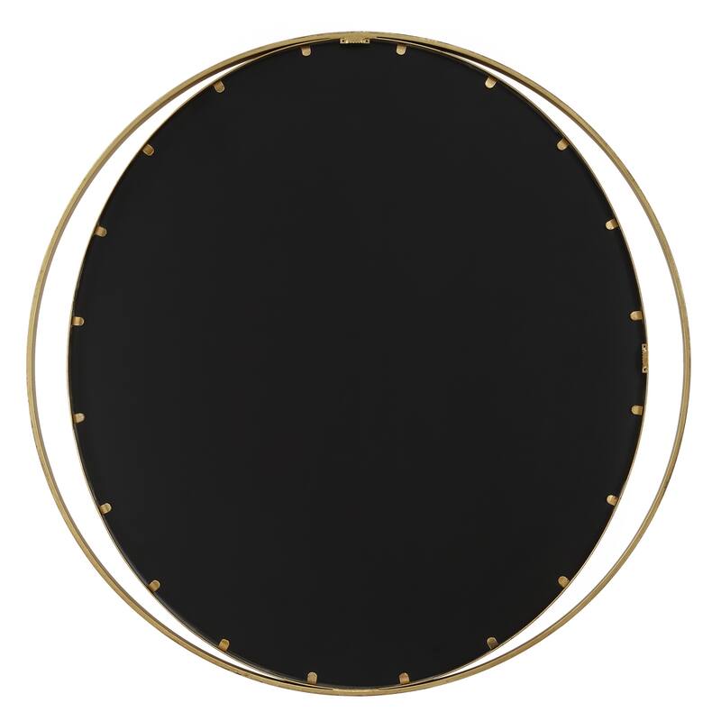 Round Wall Mirror - 36" - Antiqued Gold Leaf Finished