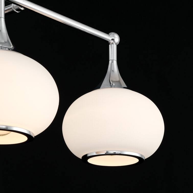 Acroma Aged Brass/Polished Chrome Finish Modern Globe Vanity Light