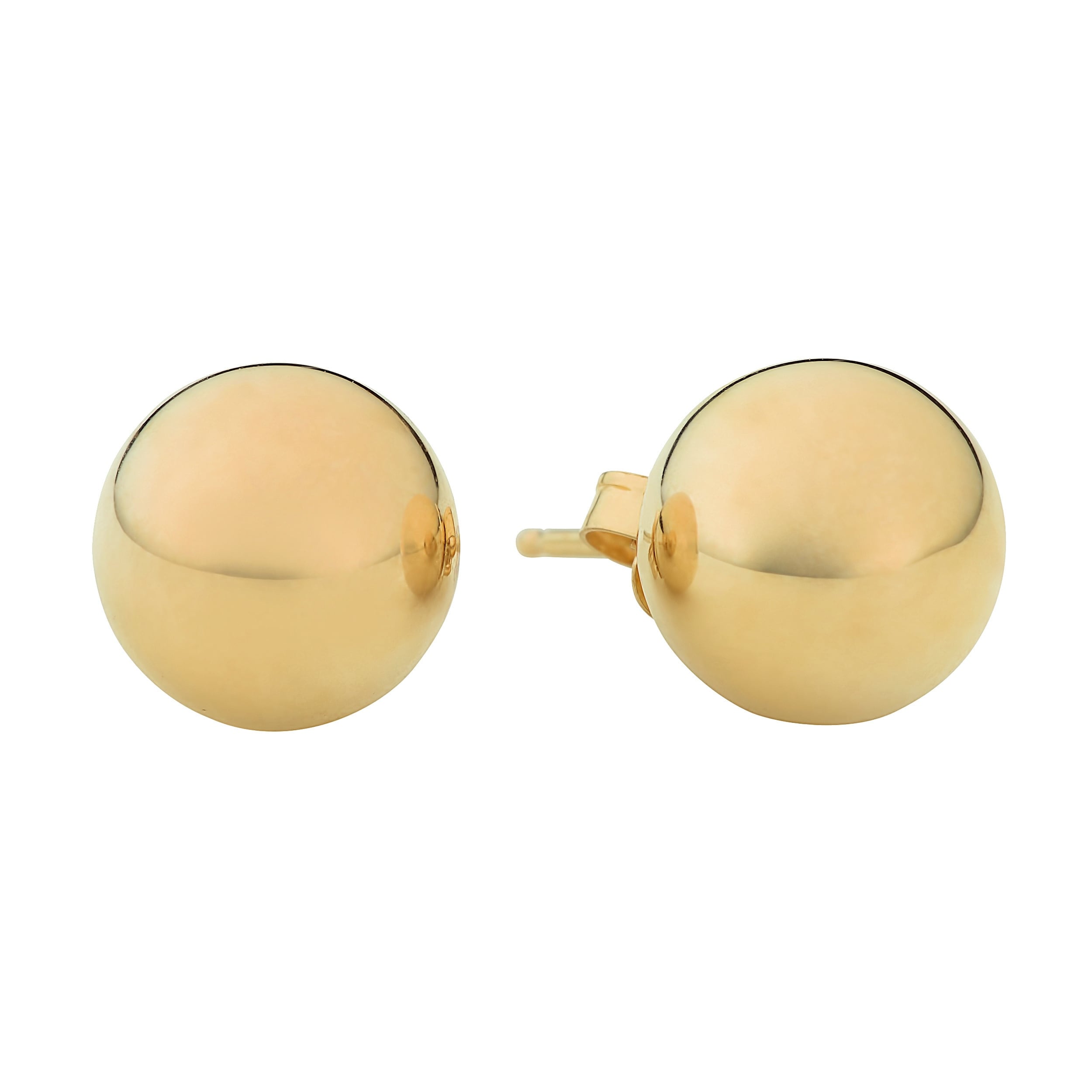 Au Naturale 14k Yellow Gold Filled Polished Ball Stud Earrings (8mm-10mm)